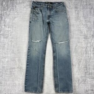 Ariat Jeans Mens 32x34 Blue Denim Rebar M4 Relaxed Bootcut Rebar Work Wear
